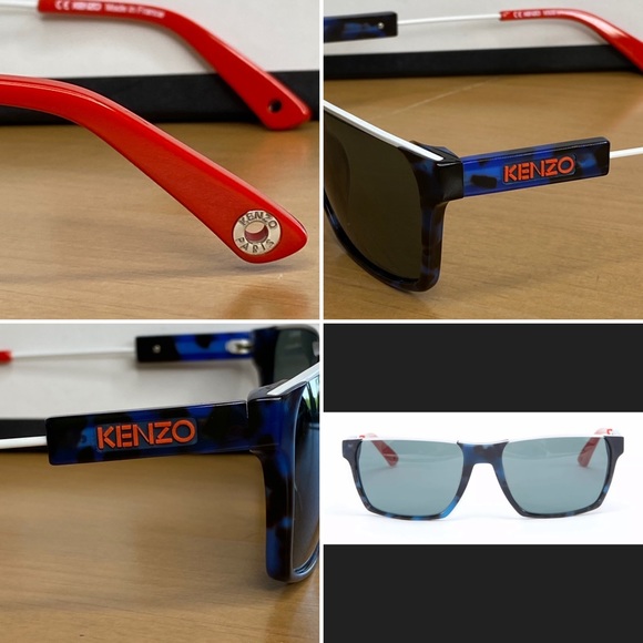 BNIP KENZO Paris Blue Tortoise Frame Glasses - Picture 7 of 16